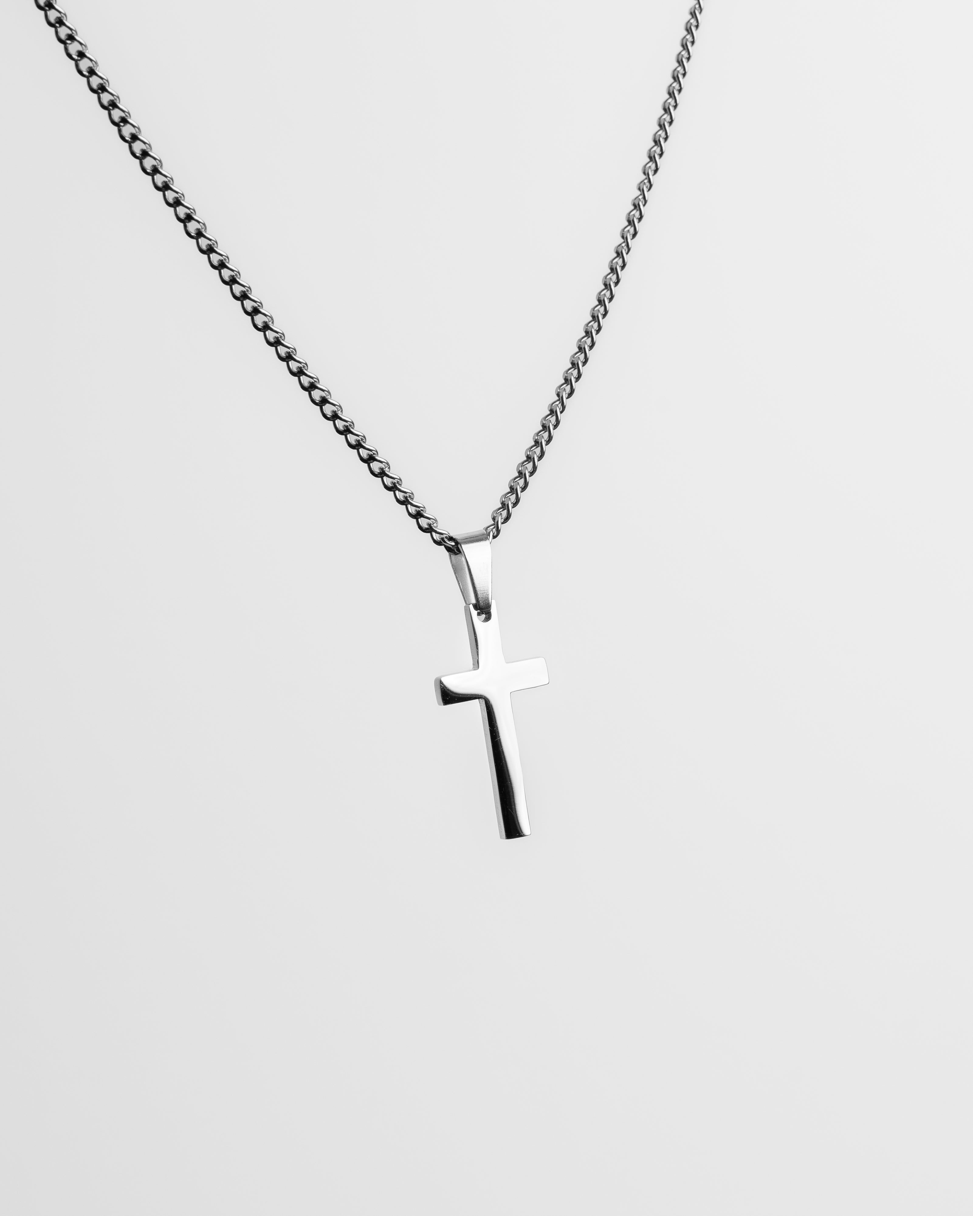 Ketting zilverkleur kruis