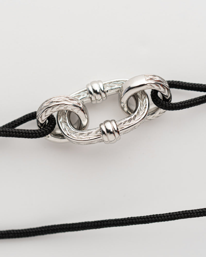 Nexus Touw Armband Zwart Verstelbaar