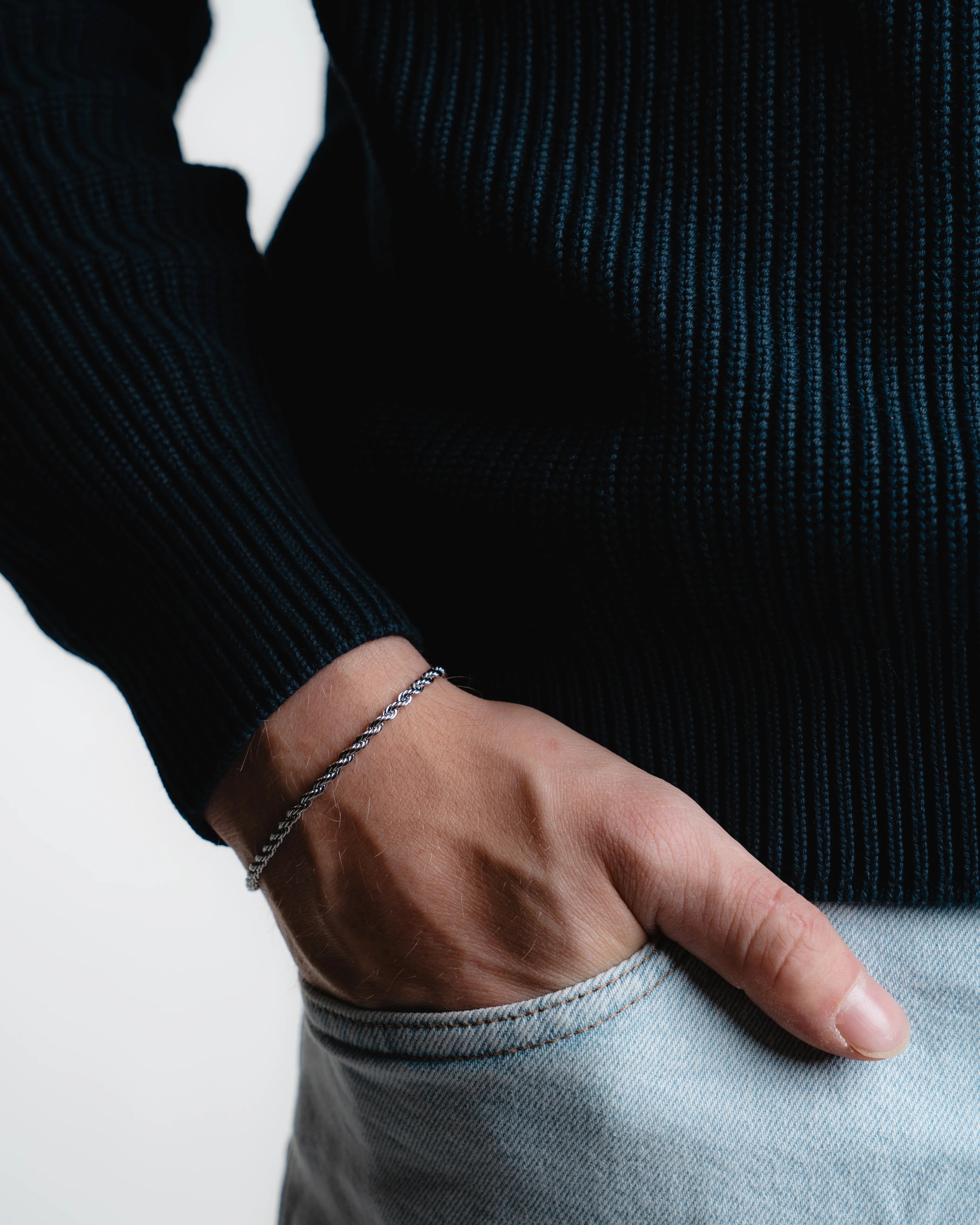 Rope Bracelet 3MM in Silver