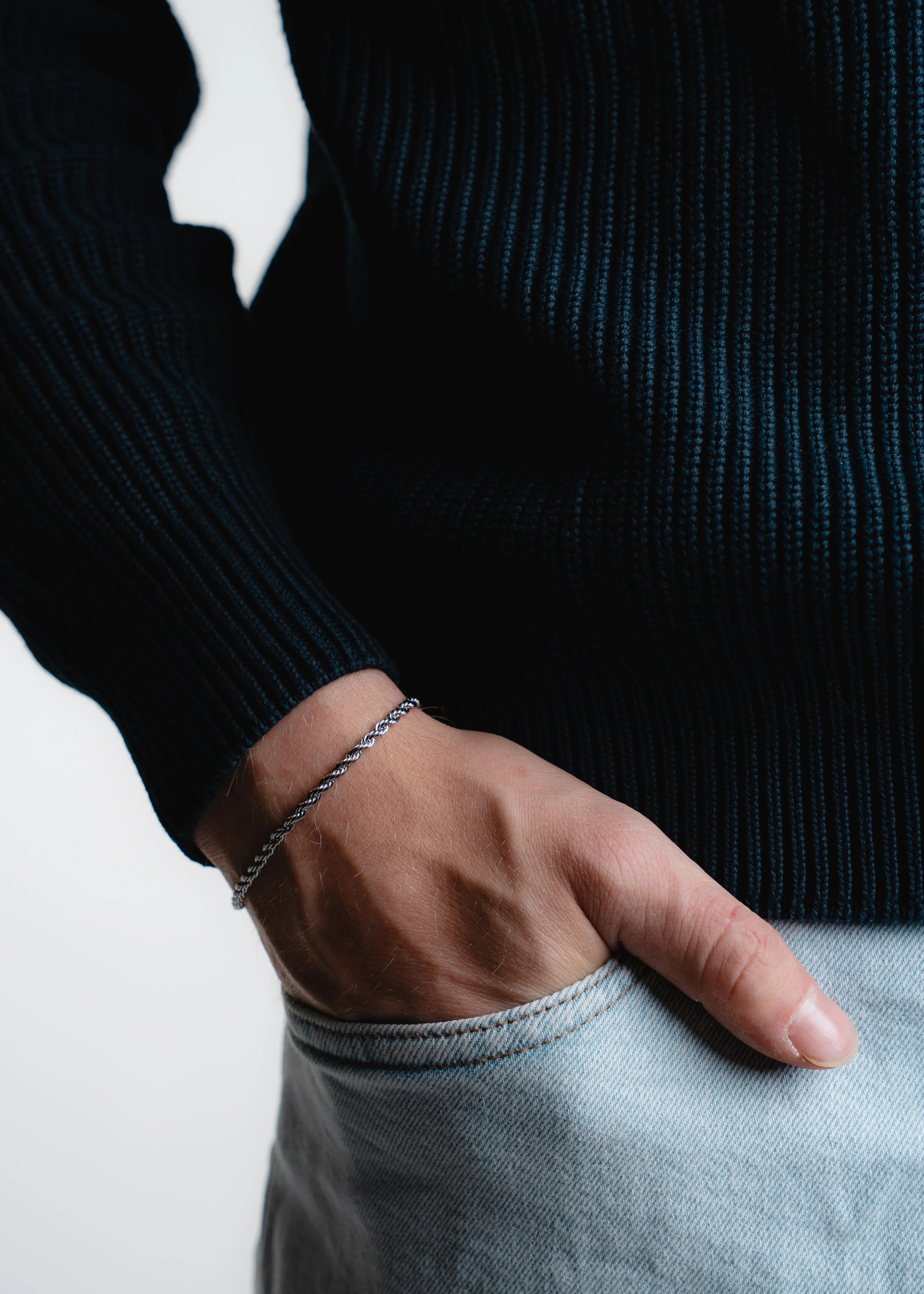 Rope Bracelet 3MM in Silver