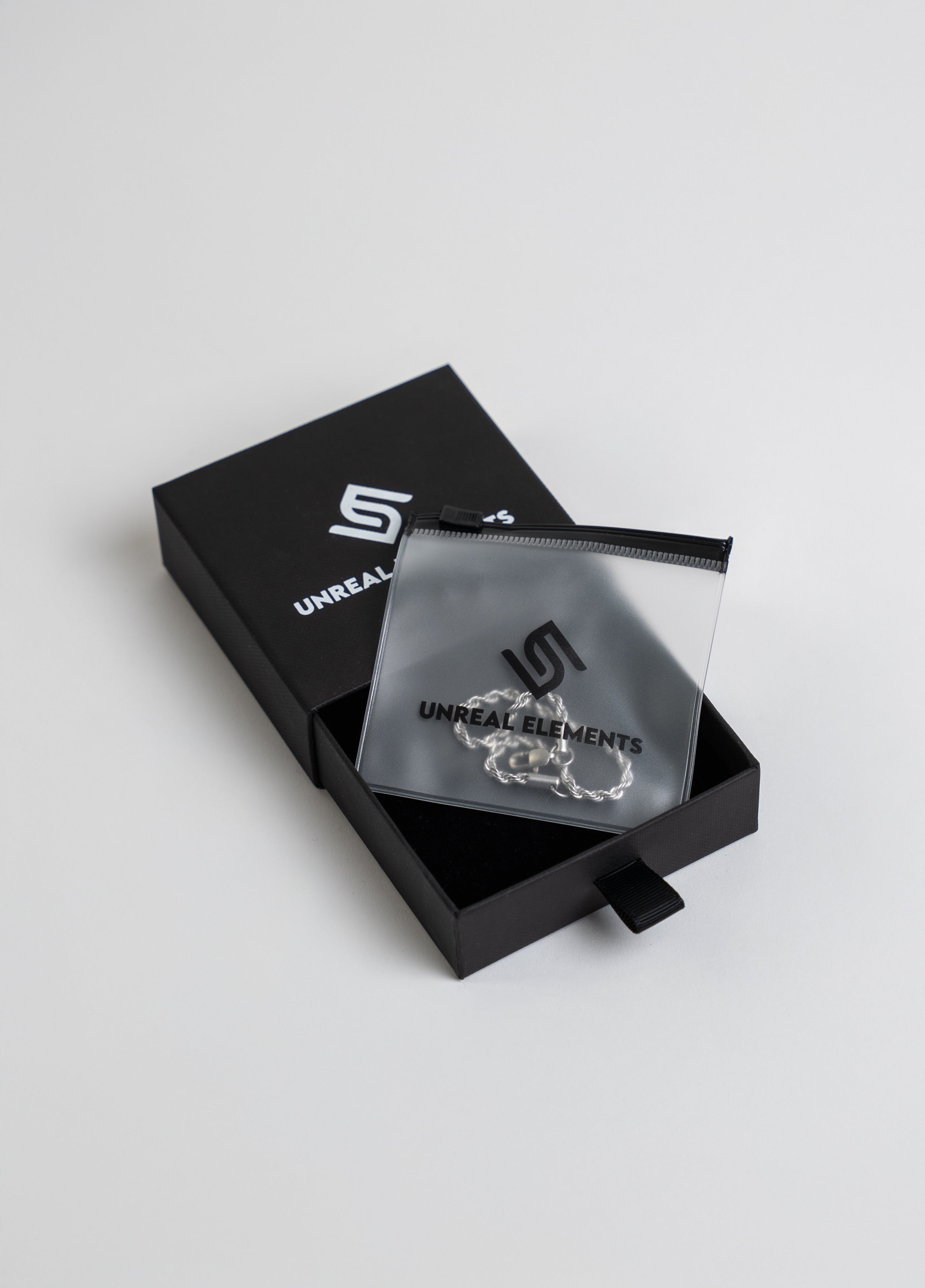 Rope Bracelet 3MM in Silver in verpakking