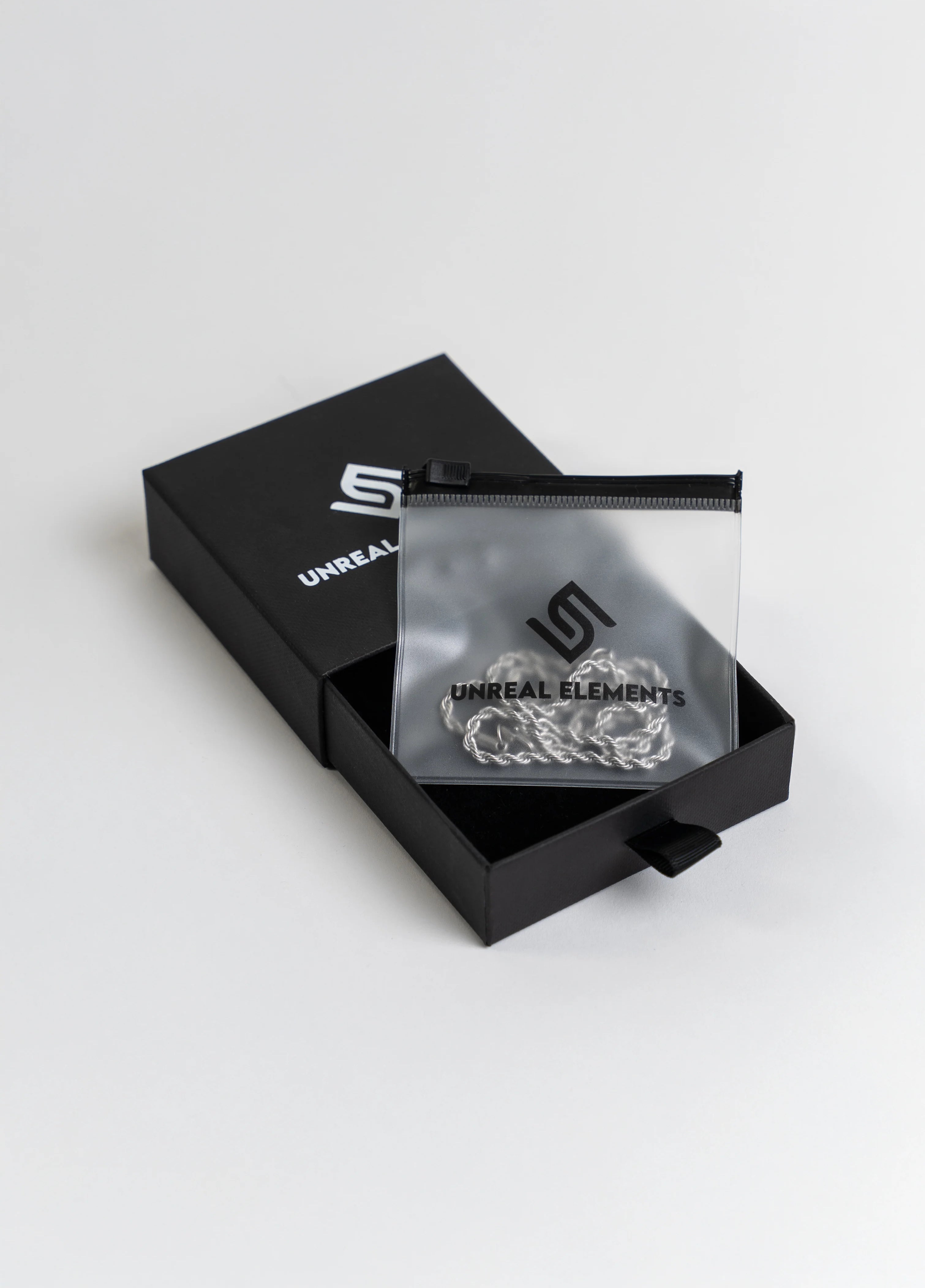 Rope Chain 3MM in Silver in verpakking