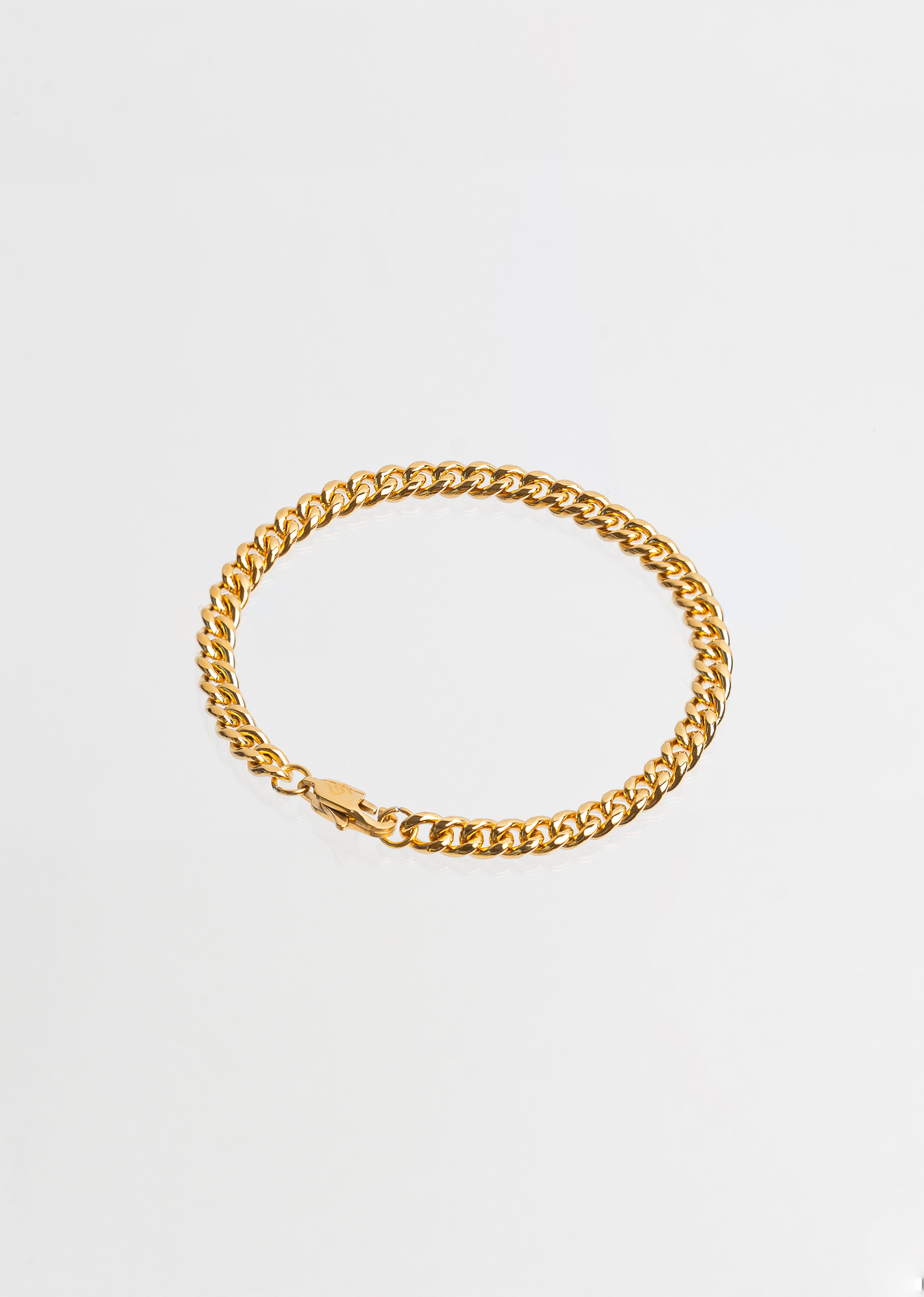 5mm Cuban Link armband in Goudkleur
