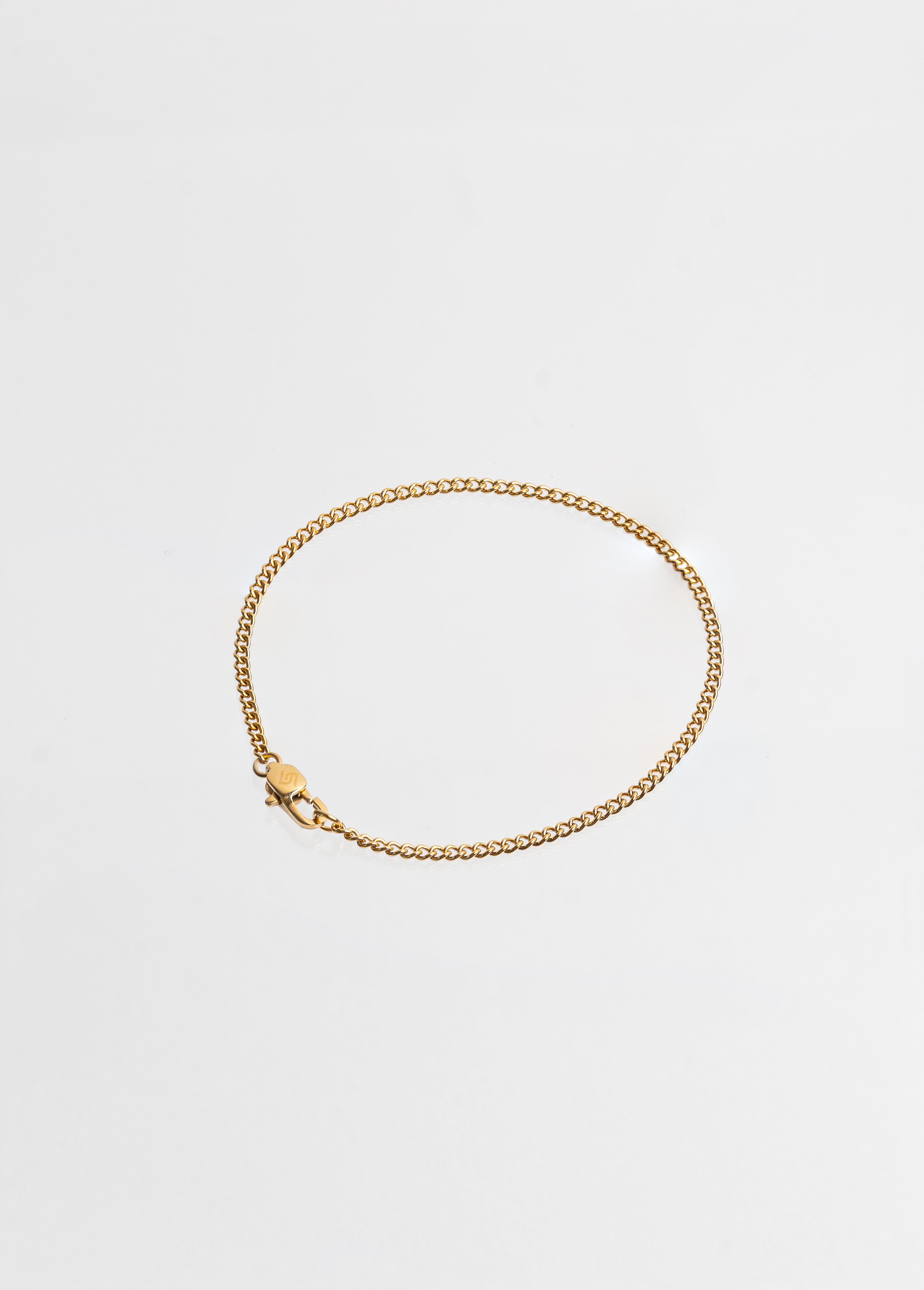 Cuban link bracelet 2mm Goudkleur